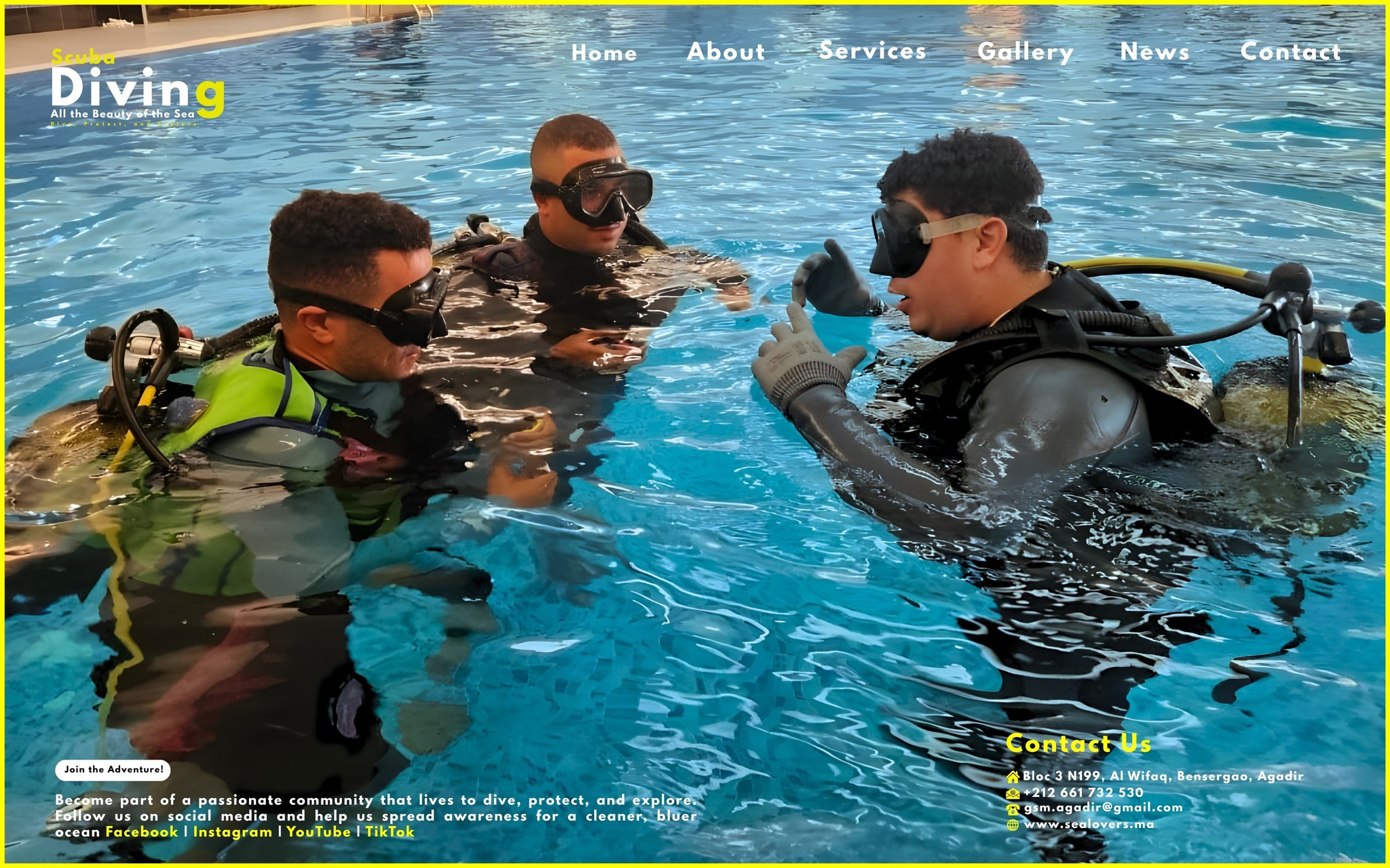 التدريب في المسبح